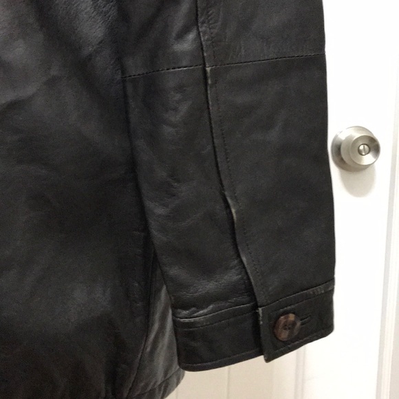 VINTAGE Laurel leather zip up jacket SIZE EU 34 - Picture 7 of 8